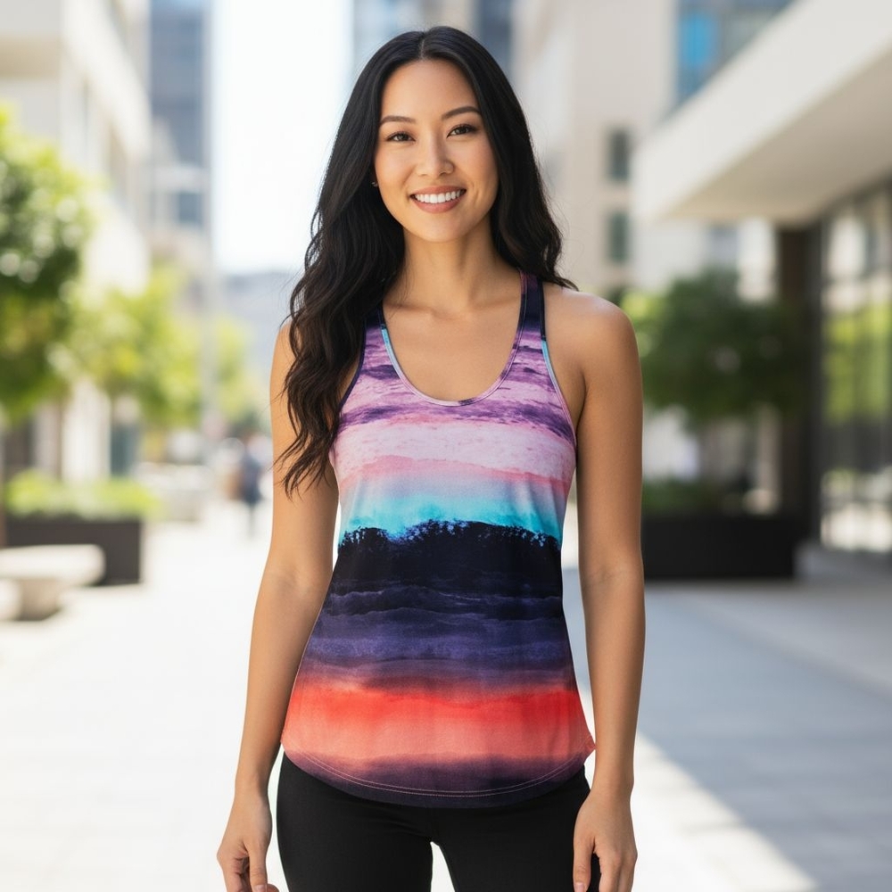 Lululemon Cool Racerback Tank Beachscape Multi SZ 6